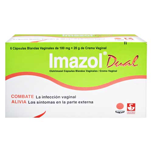 IMAZOL DUAL CLOTRIMAZOL 100MG OVULO X 6 + CREMA VAGINAL 20GR